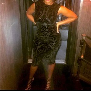 Sexy little black midi dress